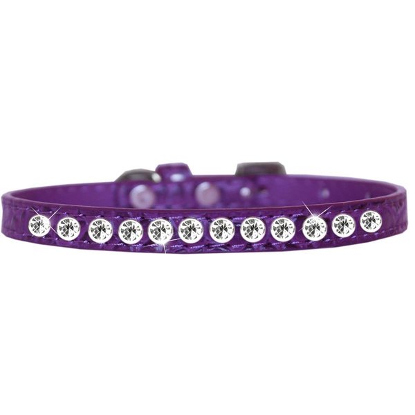 Pet Pal One Row Clear Jewel Croc Dog CollarPurple Size 14 PE856270